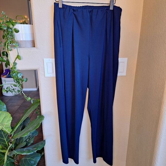Diane Von Furstenberg dark blue trousers medium - Picture 1 of 6